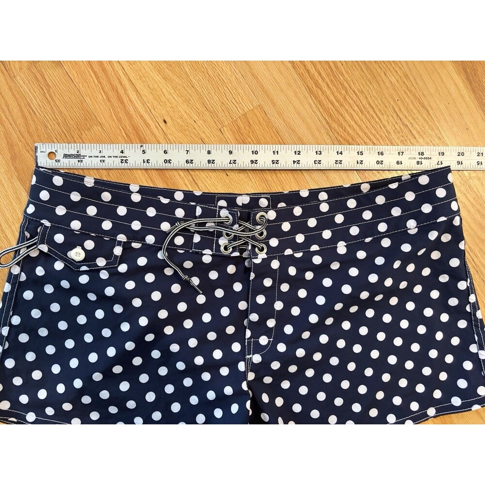 Birdwell Beach Britches Navy Blue & White Polka Dot Board Shorts Womens 16 - Picture 7 of 10
